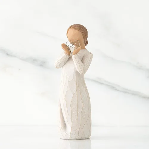 Vista 2 de Willow Tree Lots of Love, figura esculpida pintada a mano
