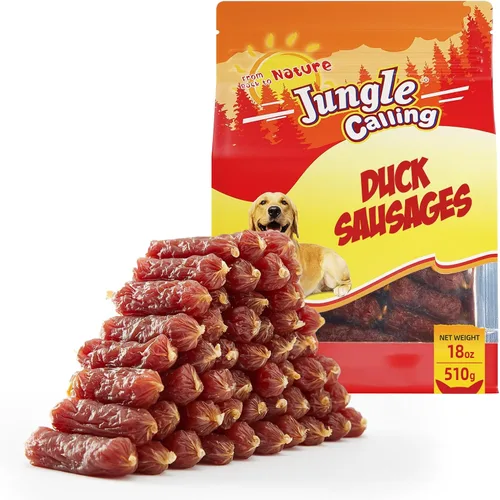 Vista 12 de Jungle Calling - Golosinas suaves de salchicha de res para perros pequeños y medianos, 10.6 onzas
