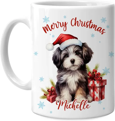 Vista 35 de Hyturtle Regalos personalizados para amantes de los osos – Taza de café de cerámica con nombre personalizado de oso con sombrero de Papá Noel