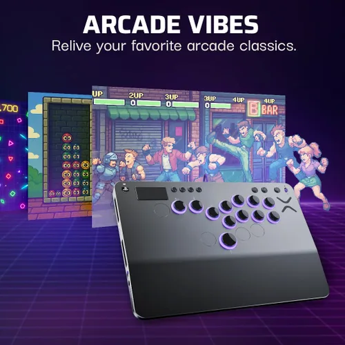 Vista 7 de Turtle Beach Victrix Pro KO Leverless All Button Fight Stick for PlayStation 5, Officially Licensed PS5 PS4, Windows 10/11 PC, Customizable eSports