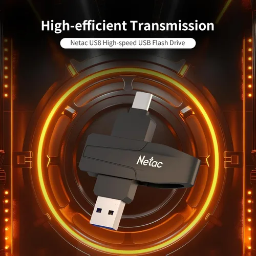 Vista 6 de Netac Unidad de estado sólido USB externa portátil de 128 GB de hasta 550 MB/s Tipo-c y USB 3.2 Interfaz dual para almacenamiento de datos