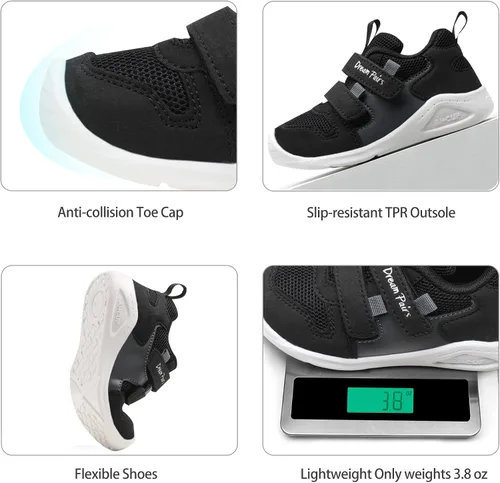Vista 5 de DREAM PAIRS Tenis ligeros para caminar de tenis para niños pequeños