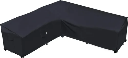 Vista 21 de Funda de Sofá Seccional de Servicio Pesado para Exteriores, Fundas Impermeables 600D para Sofá Seccional de Patio, Funda para Muebles de Jardín