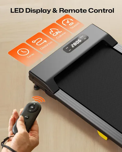 Vista 3 de Walking Pad with 9% Incline, Compact Under Desk Treadmill for Home, 2.5HP Powerful 3 in 1 Portable Treadmill with Remote Control, Walking Pad for