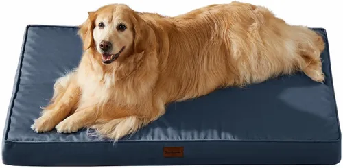 Vista 9 de BFPETHOME Cama para Perros de Exterior para Perros Grandes, Impermeable, Ortopédica con Funda Extraíble Lavable, Colchoneta de Espuma Tipo Caja