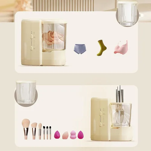 Vista 6 de Ropa interior eléctrica Ropa de bebé Lavadora y cepillo de maquillaje Secador 360 Lavadora Secadora automática Combo
