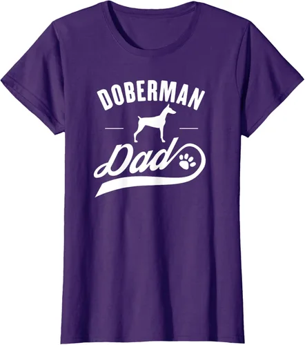 Vista 12 de Doberman Dad - Camiseta para amante del dueño del perro, Negro, S