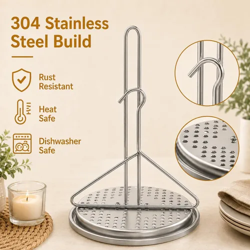 Vista 3 de Kit de accesorios para freidora de pollo de pavo con soporte para pollo y gancho elevador Para horno de parrilla de freír, acero inoxidable, apto