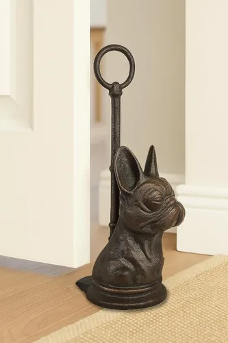 Vista 12 de LuLu Decor, Tapón decorativo para puerta de perro de hierro fundido con mango