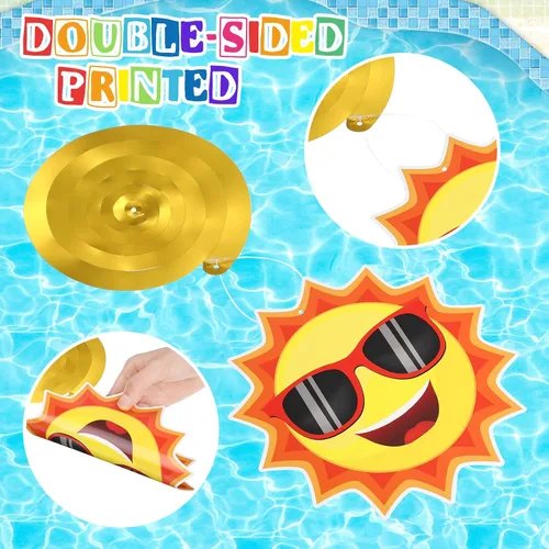 Vista 4 de Pajean 30 espirales colgantes de verano para fiesta en la piscina, decoraciones colgantes de techo de verano, decoraciones de remolinos colgantes