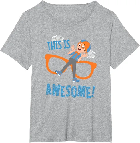 Vista 17 de Blippi This is Awesome Glasses - Camiseta talla S Azul Pastel