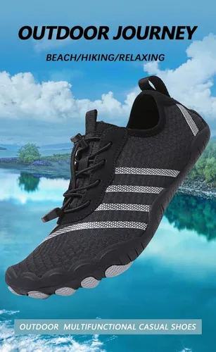 Vista 2 de Zapatos de agua para mujeres y hombres, de secado rápido, zapatos de playa, antideslizantes, zapatos de senderismo, zapatos de natación, zapatos