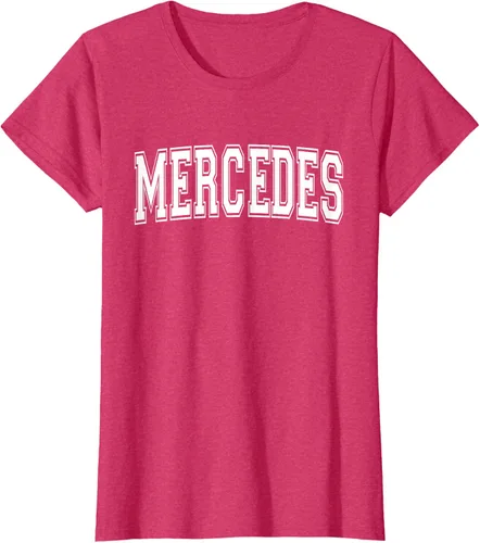 Vista 7 de MERCEDES TX TEXAS USA - Camiseta deportiva vintage estilo Varsity, Negro, S