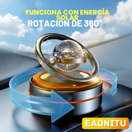 Vista 6 de Difusor cinético de coche giratorio para tablero solar (negro celestial) Air Diffuser Ornament with Unscented Core for Custom User Fragrances