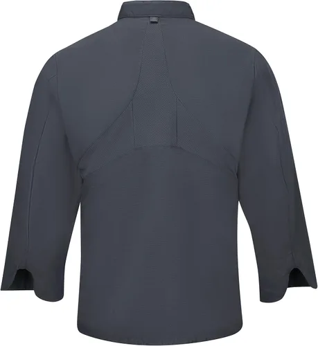 Vista 3 de Red Kap Abrigo de chef de manga larga con diez botones para hombre con Mimix y Oilblok