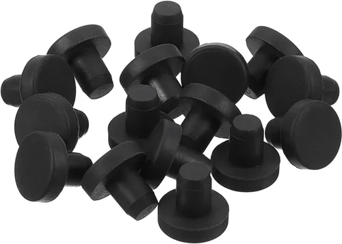 Vista 18 de uxcell 16 Piezas de Tapones de Goma Negros, 2.7mm para Agujeros de Enchufe de 2-2.5mm/0.08-0.1