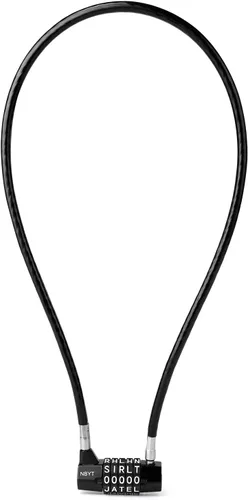 Vista 7 de Cerradura de combinación reiniciable de 5 palabras, cerradura de letra, candado de seguridad para el hogar con cable antirrobo de 0.315 pulgadas