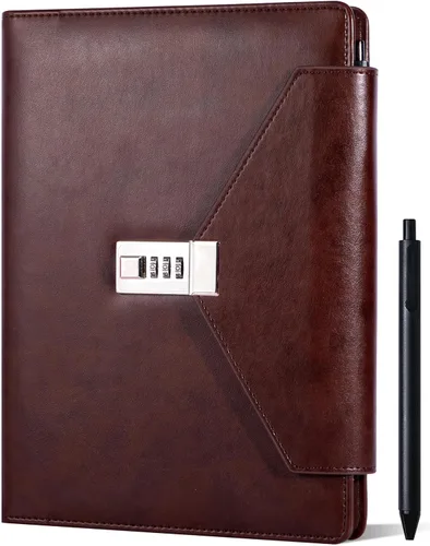Vista 9 de Diario CAGIE con cerradura, regalos para mujeres, hombres, colegas jubilados para registrar la vida, planes de viaje, 7.5 x 10 pulgadas, 220