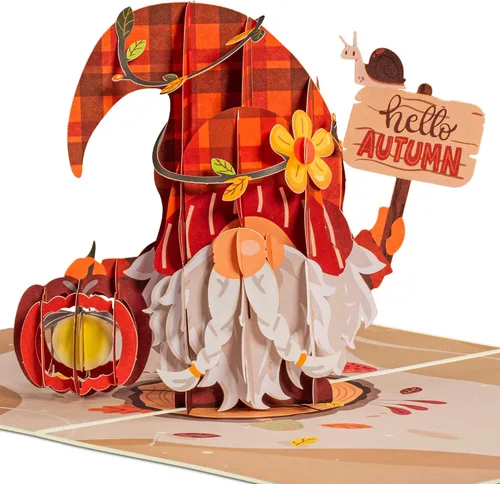 Vista 11 de Paper Love Tarjeta de Árbol de Otoño Tarjeta de Felicitación Desplegable 3D de Arce de Otoño para Acción de Gracias, Regalo de Anfitriona o Amigo