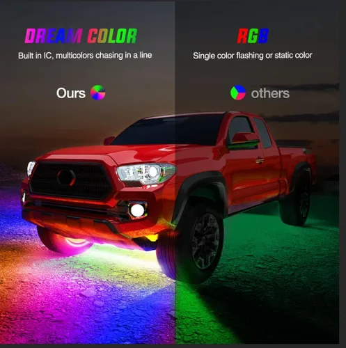 Vista 56 de Nilight - Tira de luz LED para plataforma trasera de 30 pulgadas de UTV, 204 LED, luces de freno ámbar, luces intermitentes rojas, compatible