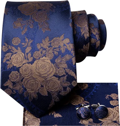 Vista 252 de Hi-Tie Corbatas de seda para hombre, diseño de cachemira a rayas, con bolsillo, gemelos cuadrados, conjunto formal de negocios