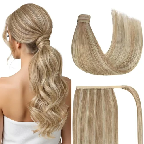 Vista 10 de Ve Sunny - Extensiones de cabello humano lacio con clip, color negro azabache, preestilizadas, listas para usar, 18 pulgadas, 2.82 oz