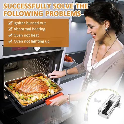 Vista 6 de WKZO 316489402 5304509706 Encendedor de horno/cocina para estufa de gas Frigidaire Kenmore, reemplaza WB2X10016, 316119301, 316489402, 316489408