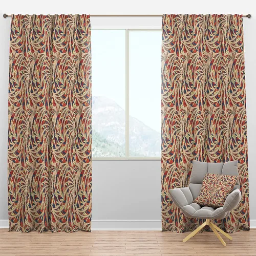 Vista 10 de DesignQ Panel de cortina bohemio y ecléctico 'Ethnic Pattern', 18645, 52x90, (abstracto-bohemio)