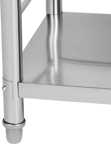 Vista 8 de Estantes de almacenamiento de acero inoxidable de 4 niveles, estante ajustable de pie, estante de acero inoxidable resistente para cocina