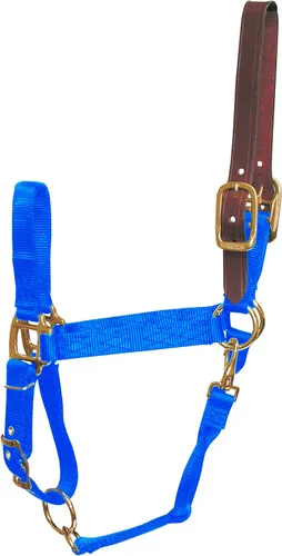 Vista 7 de Hamilton Cabestro ajustable de nailon de 1 pulgada con cabeza de cuero y broche de garganta, grande, negro