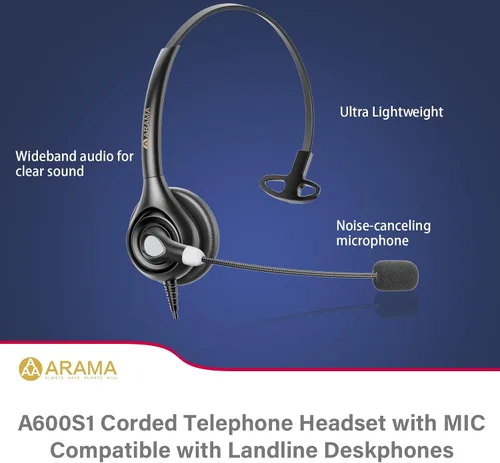 Vista 12 de Arama Auriculares de teléfono para teléfonos de oficina para Polycom
