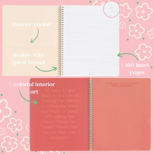 Vista 2 de ban.do Large Quote Spiral Notebook (Make It All Happen)