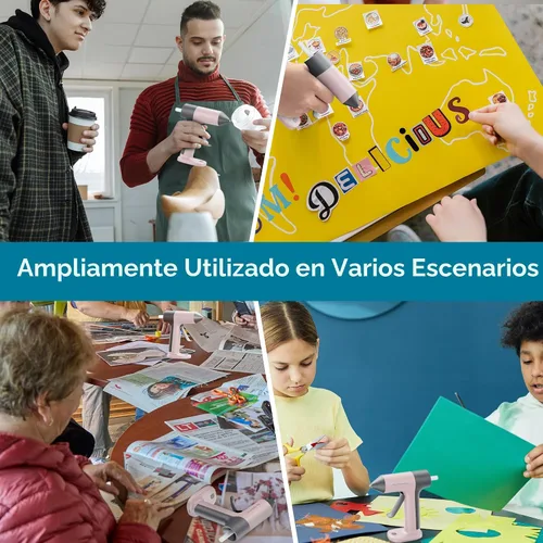 Vista 7 de Tilswall Pistola de pegamento caliente inalámbrica, precalentamiento rápido de 30 segundos con batería incorporada de 2 Ah, pistola de pegamento