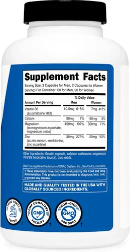 Vista 5 de Nutricost ZMA 180 Cápsulas - Suplemento ZMA sin OMG y sin gluten