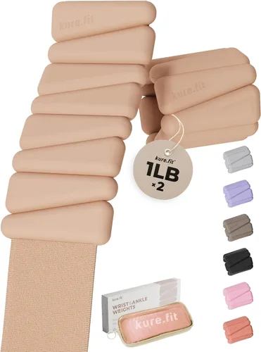 Vista 20 de Peso para Pilates Pesas ajustables para muñeca y tobillo para mujeres Brazaletes con peso 1 libra/ 2 libras cada una (Juego de 2) Juego de 2