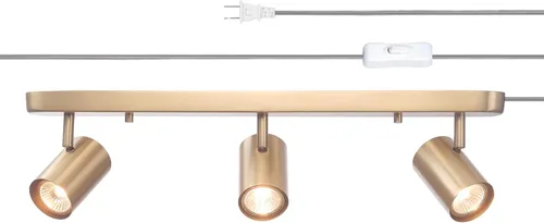 Vista 12 de GLOBE Electric 60024 Iluminación de riel de 3 luces con enchufe, cabezales ajustables, acabado blanco mate, 22 pulgadas, base GU10, cable de 15 pies