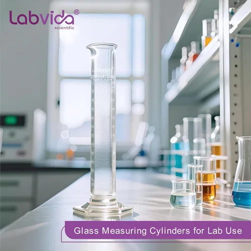 Vista 2 de Juego de cilindros de medición de 33.8 fl oz con cepillo de limpieza, vidrio de borosilicato, base hexagonal y pico, clase B, LVE008