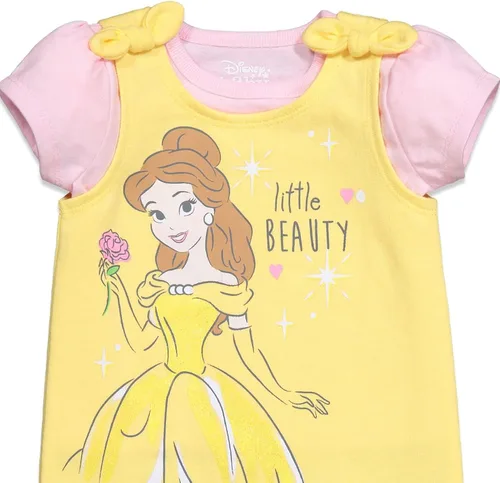 Vista 7 de Disney Conjunto de mameluco y diadema Princess Ariel Belle Cenicienta