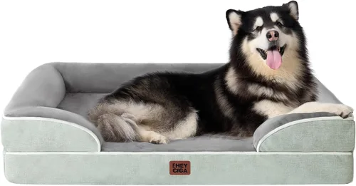 Vista 16 de EHEYCIGA – Cama ortopédica impermeable para perros pequeños, de espuma viscoelástica tipo caja de huevos, con bordes elevados y base antideslizante