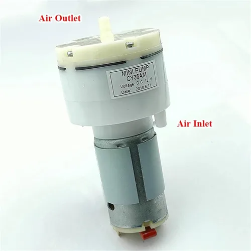 Vista 2 de CY36AM WP36C DC 12V 10L/M -60KPa Large Flow Mini 555 Motor Vacuum Air Pump Negative Pressure Suction Diaphragm Pump DIY Packer Inflator 1Pcs