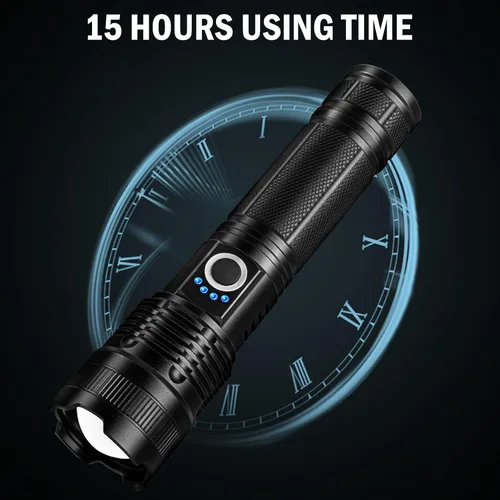 Vista 4 de Lylting Linternas Recargables Altos Lúmenes, 4 Pack 99,000 Lúmenes Linternas LED con Batería de 5000mAh, Linternas Multifuncionales Impermeables