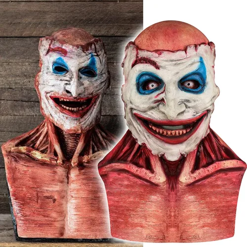 Vista 7 de Bulex Halloween Creepy Mask with Removable Magnet Scary Face Zombie Prorp Skull Mask - Double Layer Face Splittable Mask