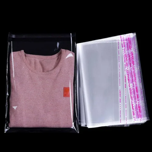 Vista 10 de Keoferlo 100 bolsas de polietileno transparente de 10 x 14 pulgadas de celofán autosellantes para camisetas de plástico transparente para envolver