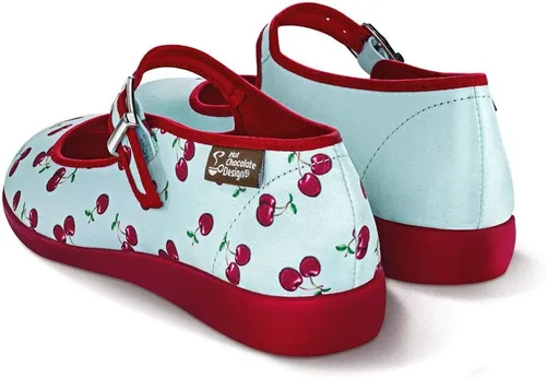Vista 3 de Hot Chocolate Design Nostalgic - Zapatos planos con correa de hebilla para Cereza