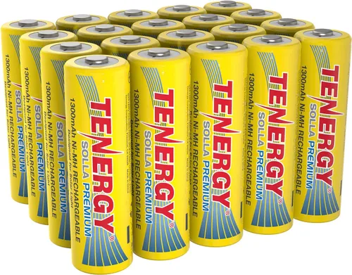 Vista 7 de Tenergy Solla - Batería recargable NiMH AA de alta calidad, baterías solares de 1300 mAh para luces solares de jardín, antifugas, durabilidad al