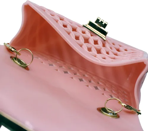 Vista 6 de Mini monederos de corazón para niñas pequeñas y pequeñas, lindo bolso cruzado de princesa, Rosa -Hueco