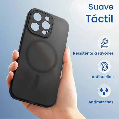 Vista 7 de JETech Funda magnética mate para iPhone 16 Pro, titanio negro