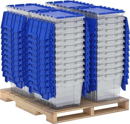 Vista 17 de Akro-Mils KeepBox Contenedor de almacenamiento de 12 galones, caja de almacenamiento de plástico apilable y anidable con tapa adjunta, bolsa