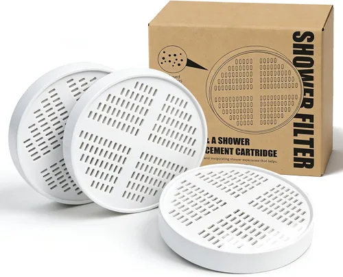 Vista 8 de Cartucho de repuesto para filtro de ducha compatible con AquaHomeGroup, cartuchos de vitamina C E y A, cartuchos de 20 etapas, agua purificada