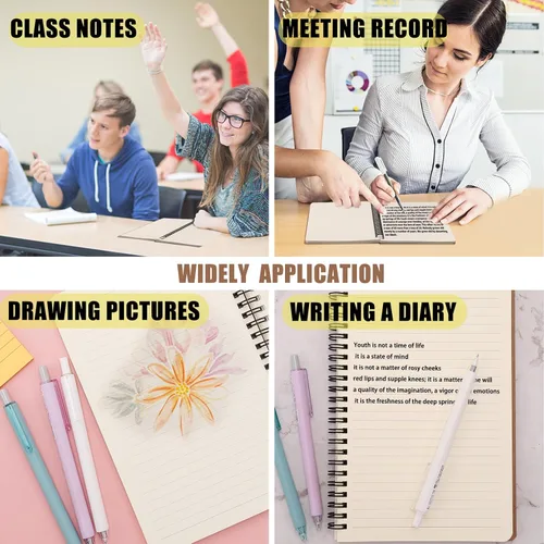 Vista 7 de Cuaderno de espiral, paquete de 6 cuadernos rayados A5, cuaderno de espiral de tapa dura, 80 hojas, 160 páginas para estudio y notas, 8.3 x 5.5